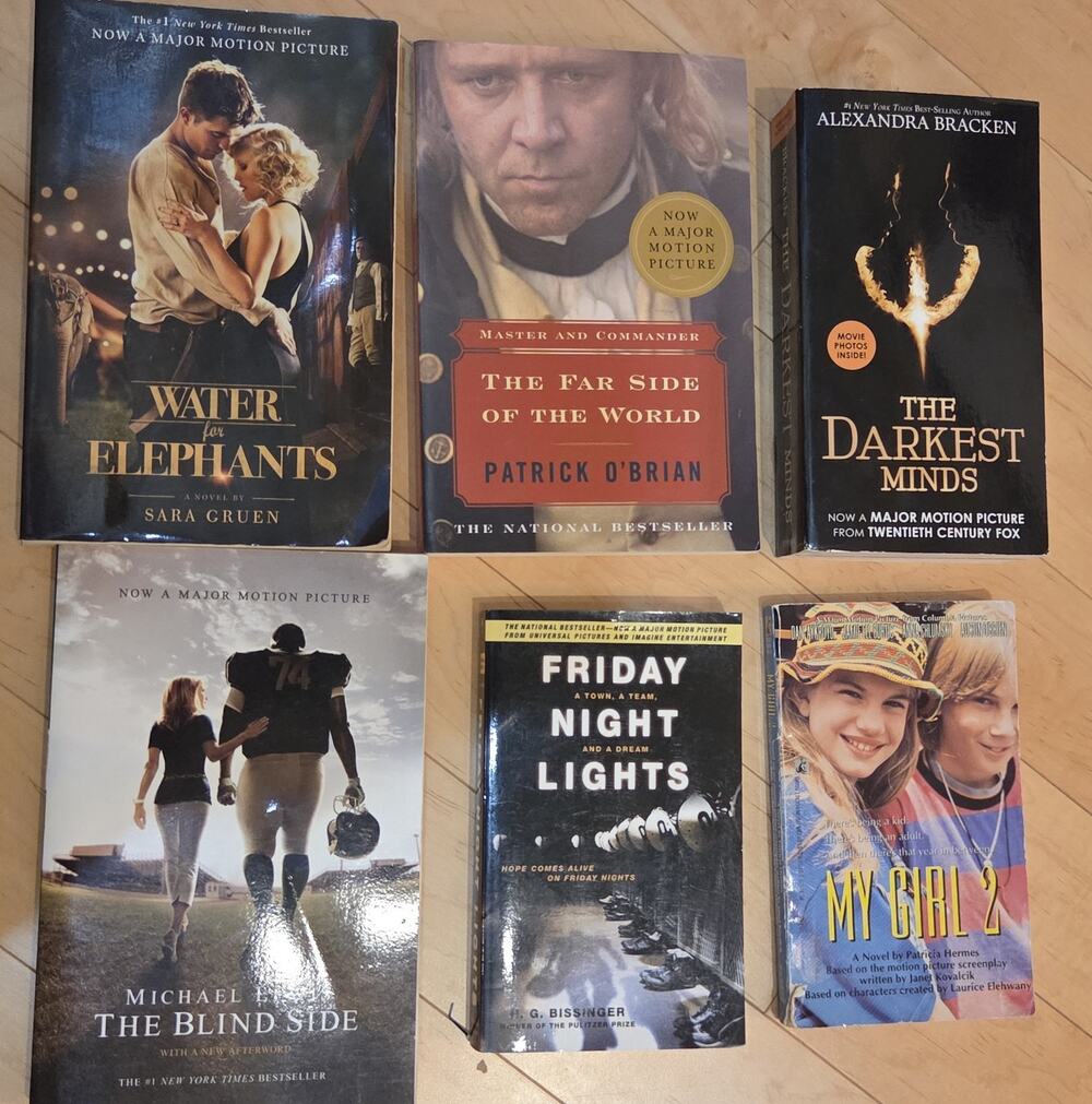 Mix Lot Of 6 Motion Picture Movie Bks PB-The Blind Side-My Girl2-Friday Night Lt